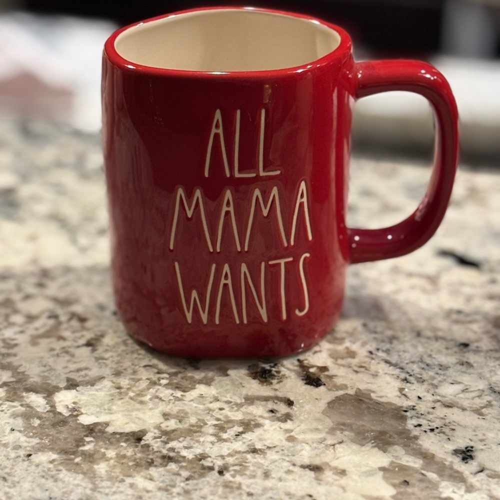 Rae Dunn Red Mug - All Mama Wants / Is A Silent Night